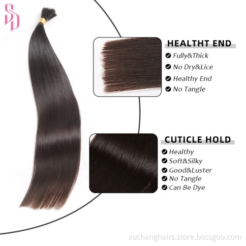 Wholesale Cuticle Aligned 100% Human Hair Vendor Bulk Raw Virgin Unprocessed Indian Bulk Raw Hair Vendors For Women